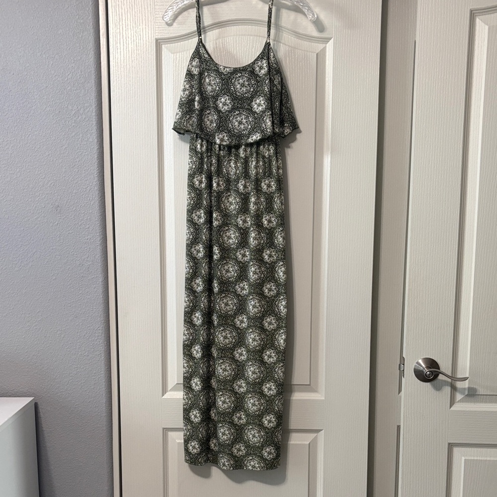Teeze Me Green Floral Maxi Dress